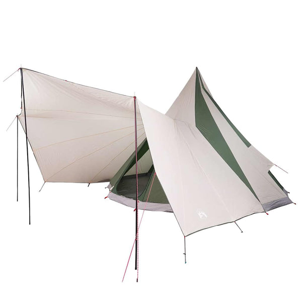 Vidaxl tipi tent met dak met opslag groen 510 x 690 x 330 cm taft
