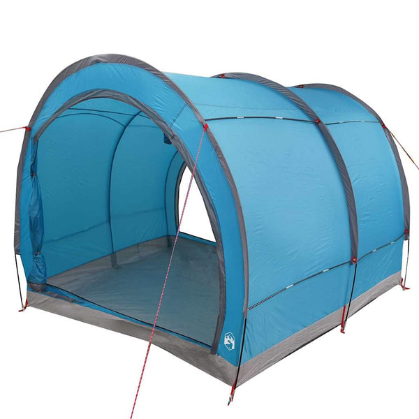 Vidaxl fietstent met dak met opslag blauw 256 x 222 x 182 cm taft
