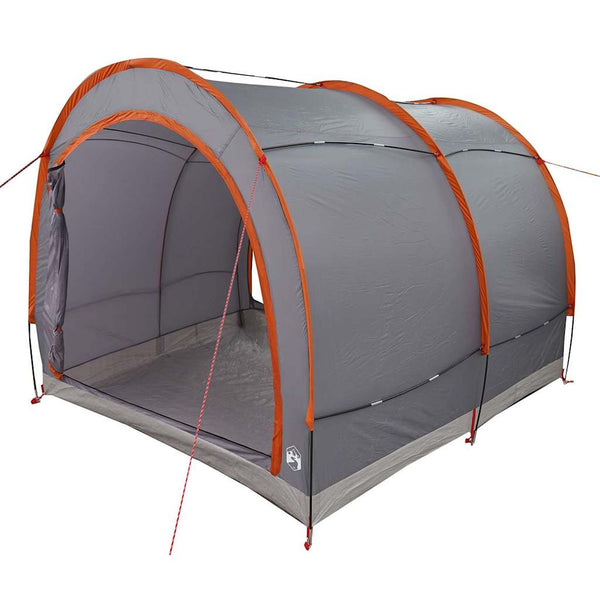 Vidaxl fietstent met dak grijs en oranje 256 x 222 x 182 cm taft