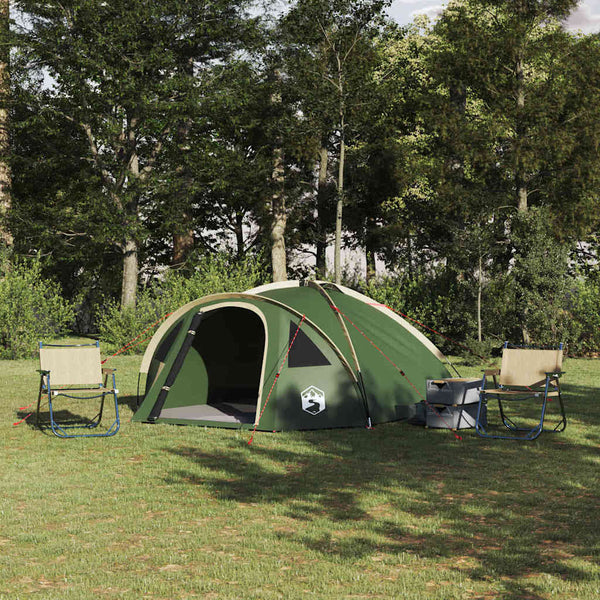 Vidaxl koepeltent 4-persoons groen taft waterdicht