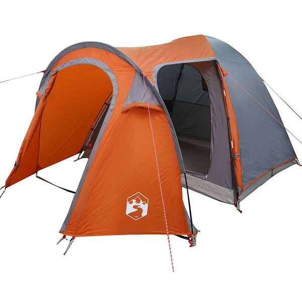 Vidaxl koepeltent 6-persoons grijs en oranje