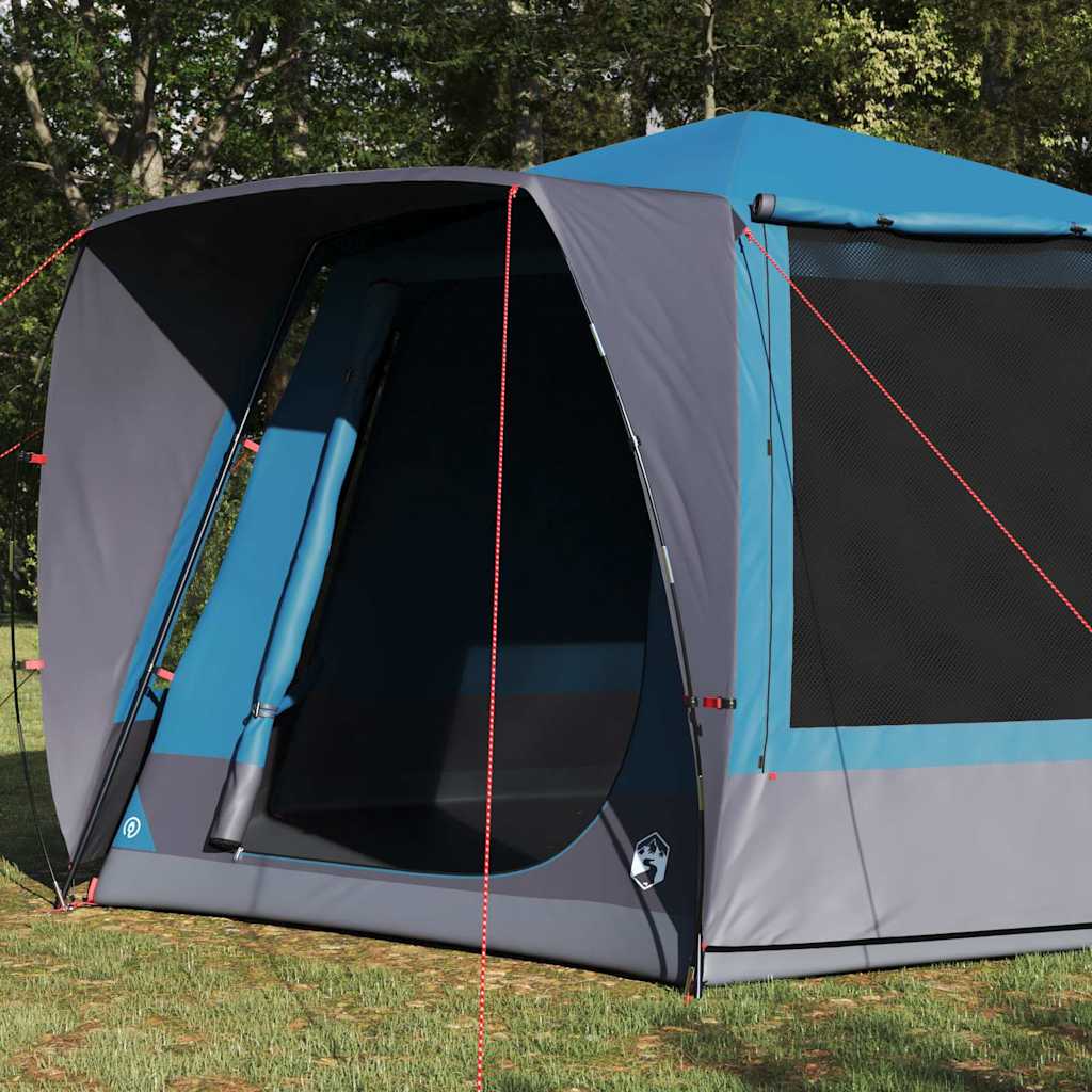 Vidaxl camping tent huisje met dak blauw 420 x 420 x 227 cm polyester