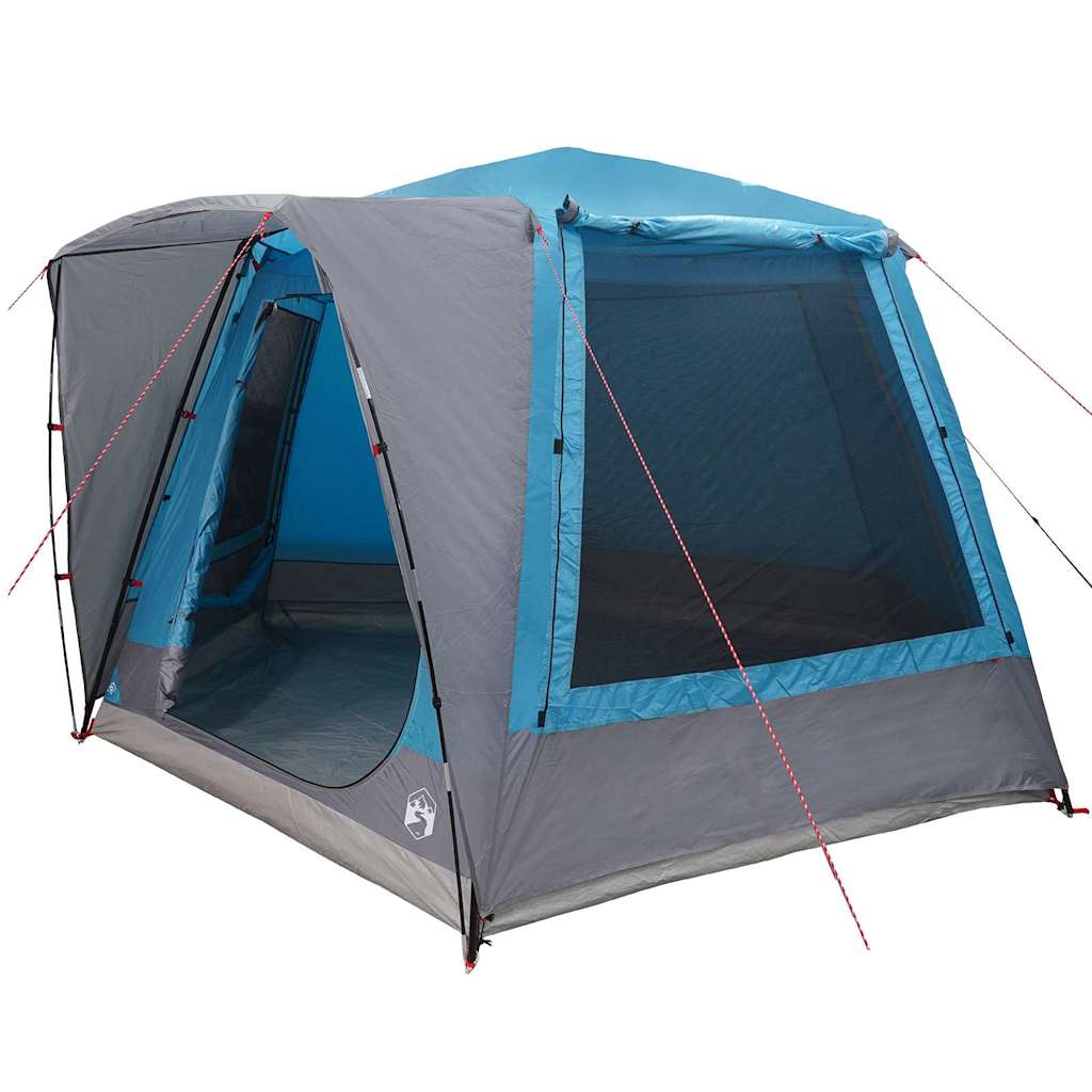 Vidaxl camping tent huisje met dak blauw 420 x 420 x 227 cm polyester
