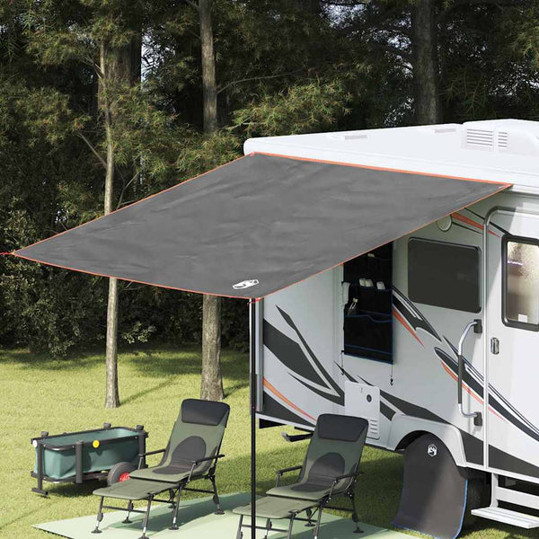 Vidaxl caravanluifel grijs en oranje 240 x 350 cm taft waterdicht