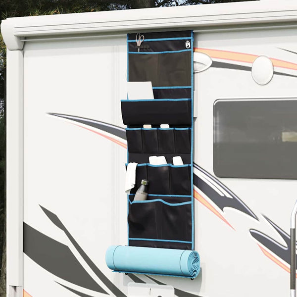 Vidaxl opslagzak met opslag zwart en blauw 161 x 58,5 cm oxford