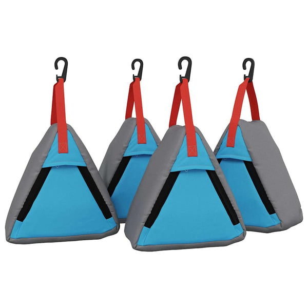 Vidaxl opslagzak 4 st grijs en blauw 24 x 16 x 24 cm oxford
