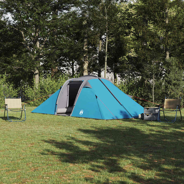 Vidaxl tunnel tent 4-persoons blauw taft waterdicht