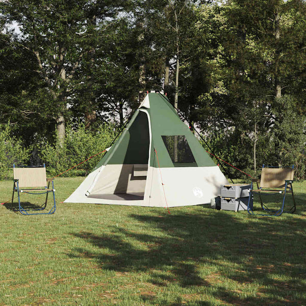 Vidaxl tipi tent 6-persoons waterdicht groen taft