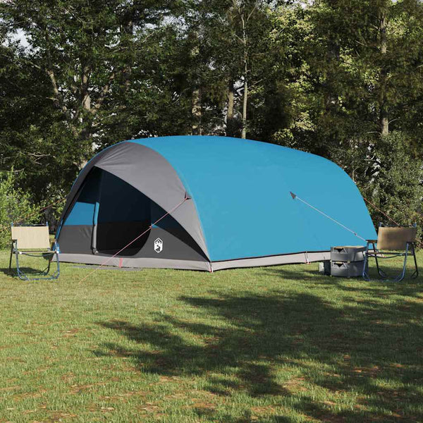 Vidaxl tunnel tent 10-persoons blauw taft waterdicht