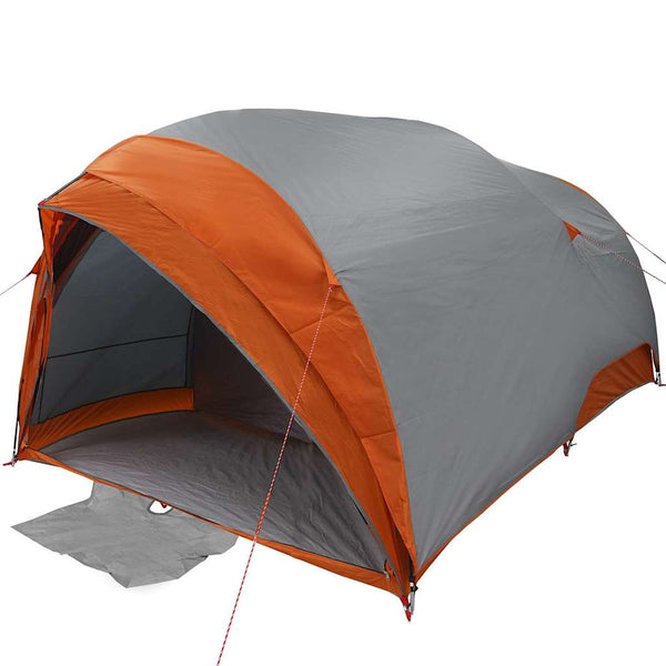 Vidaxl tunnel tent 6-persoons grijs en oranje taft waterdicht