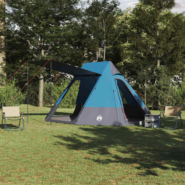 Vidaxl camping tent 10-persoons blauw taft waterdicht