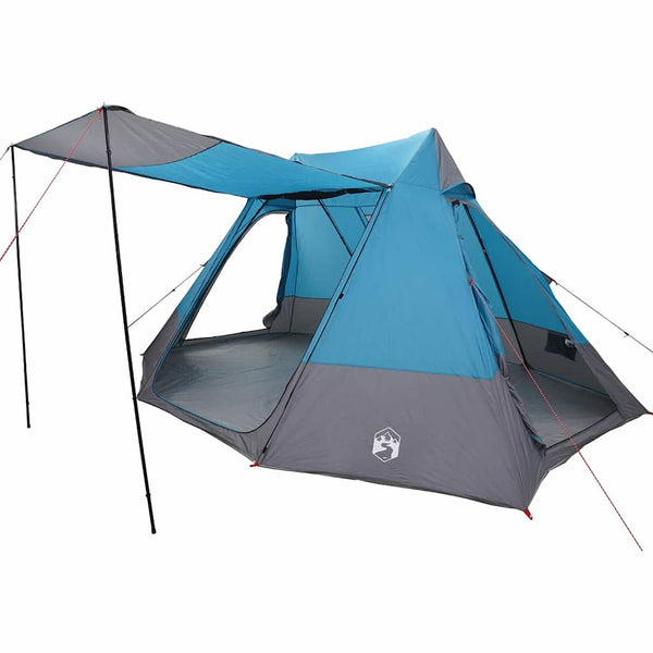Vidaxl camping tent 10-persoons blauw taft waterdicht