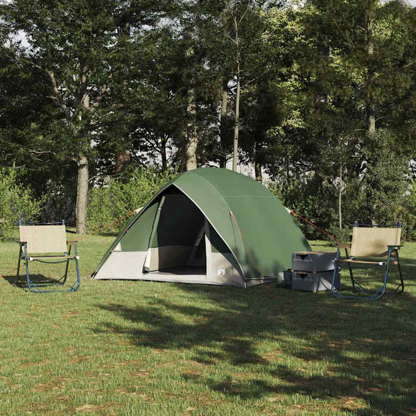 Vidaxl kamperen tent 2-persoons groen taft waterdicht