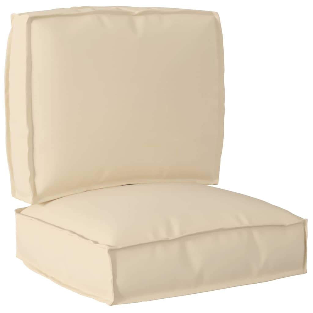 Vidaxl pallet kussen set 2 pcs beige oxford stof