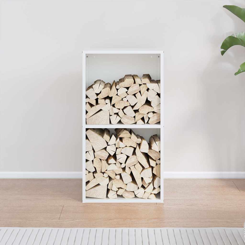 Vidaxl brandhoutrek 40x30x75 cm koudgewalst staal wit