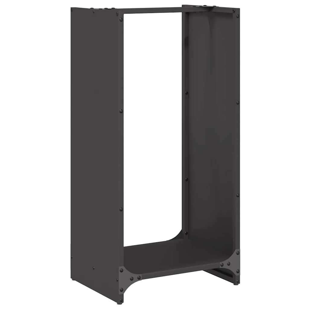 Vidaxl brandhoutrek 40x30x80 cm koudgewalst staal zwart