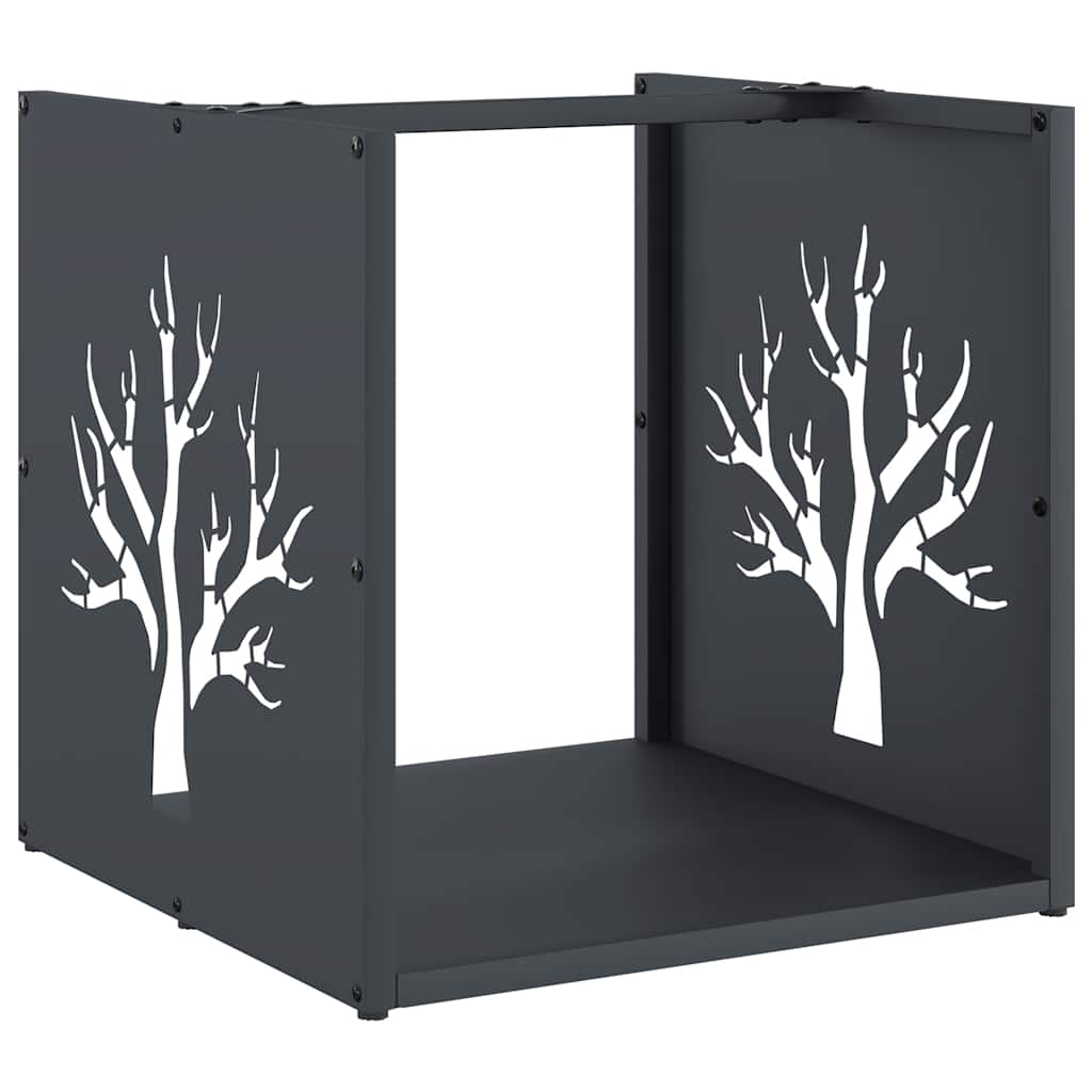 Vidaxl brandhoutrek 40x40x40 cm koudgewalst staal antracietkleurig