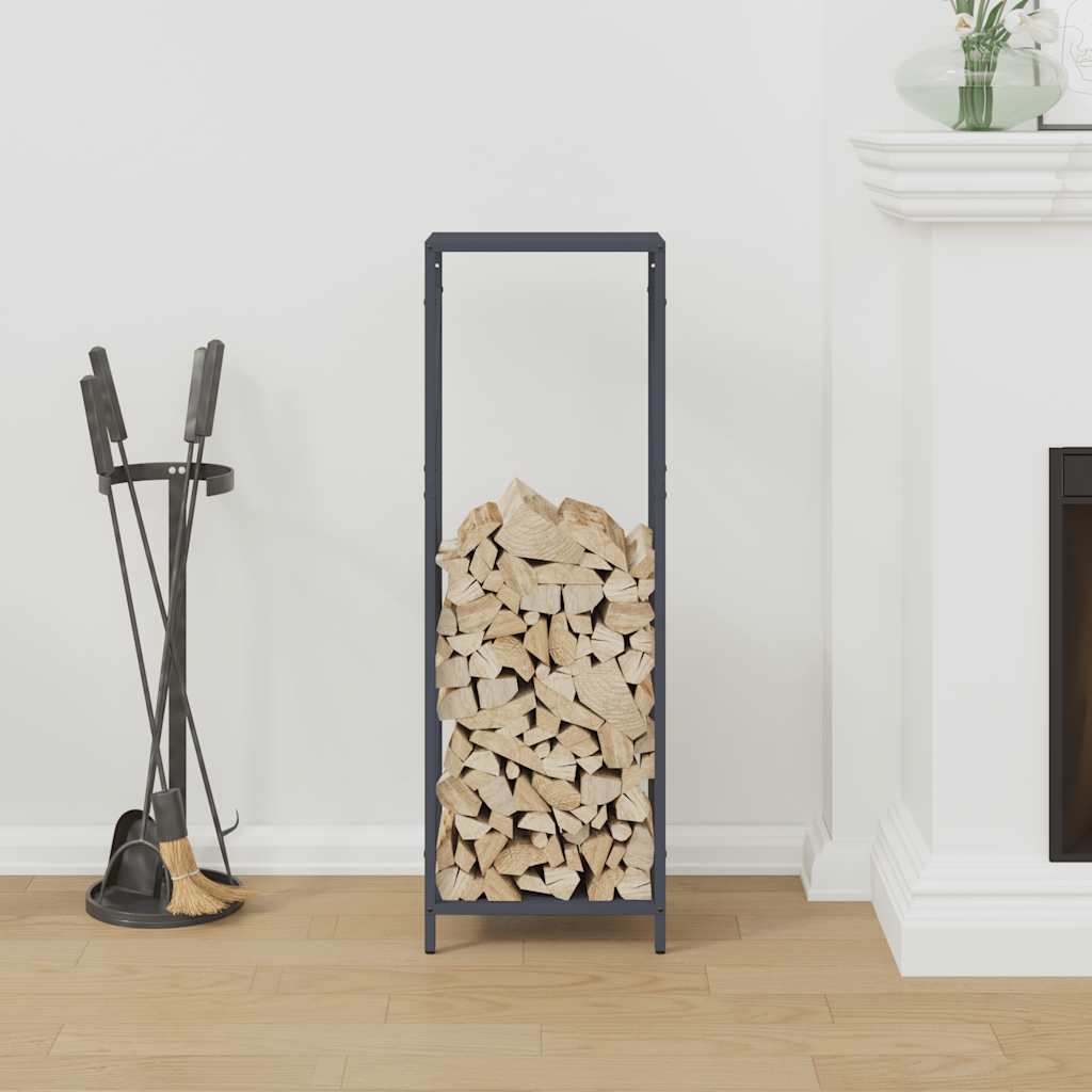 Vidaxl brandhoutrek 34x25x100 cm koudgewalst staal antracietkleurig