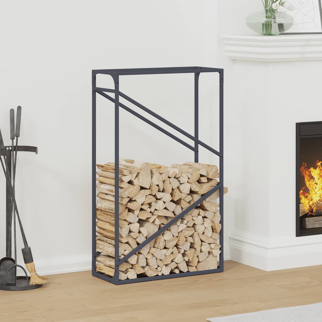 Vidaxl brandhoutrek 60x25x100 cm koudgewalst staal antracietkleurig