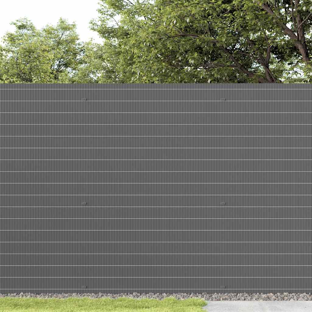 Vidaxl tuinhek dubbelzijdig grijs 1,8x3 m pvc