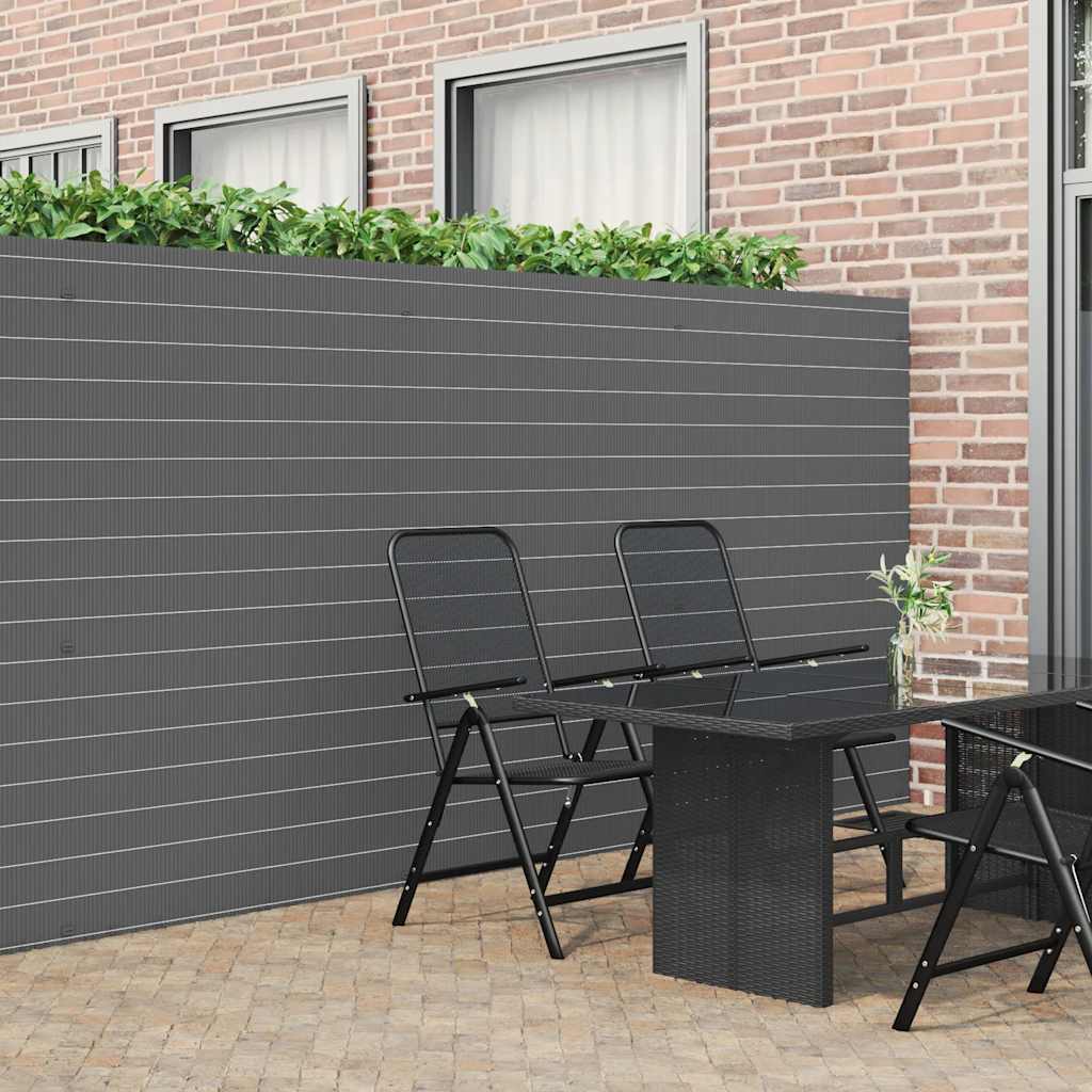 Vidaxl tuinhek dubbelzijdig grijs 1,8x3 m pvc