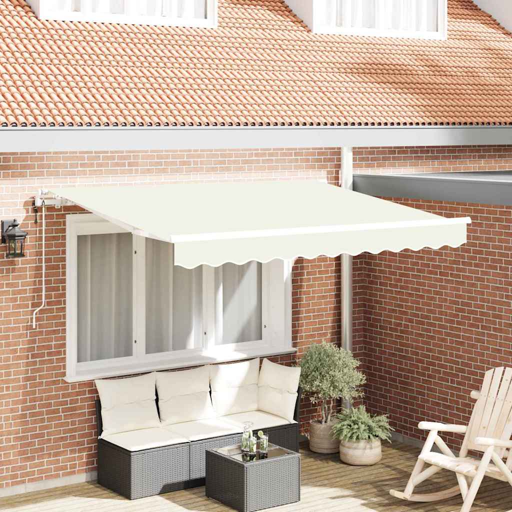 Vidaxl inklapbaar zonnescherm crème 250 x 200 cm stof