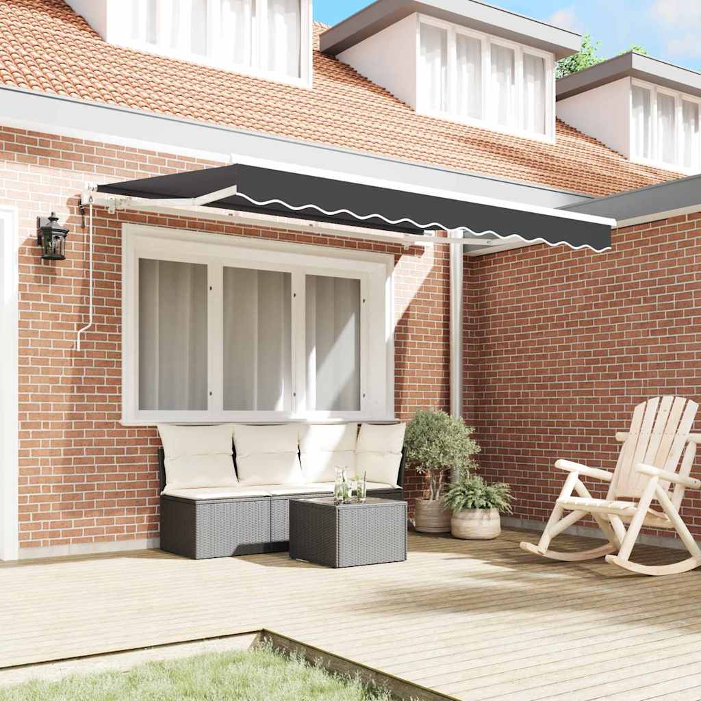 Vidaxl inklapbaar zonnescherm antraciet 250 x 200 cm stof