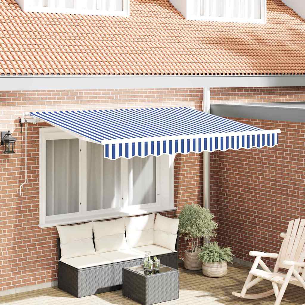 Vidaxl inklapbaar zonnescherm blauw 300 x 200 cm stof