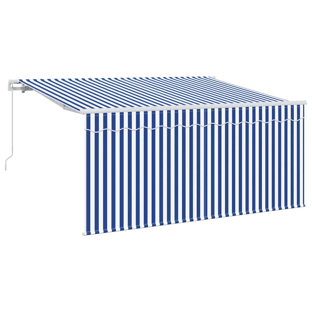 Vidaxl inklapbaar zonnescherm blauw en wit 300 x 200 cm