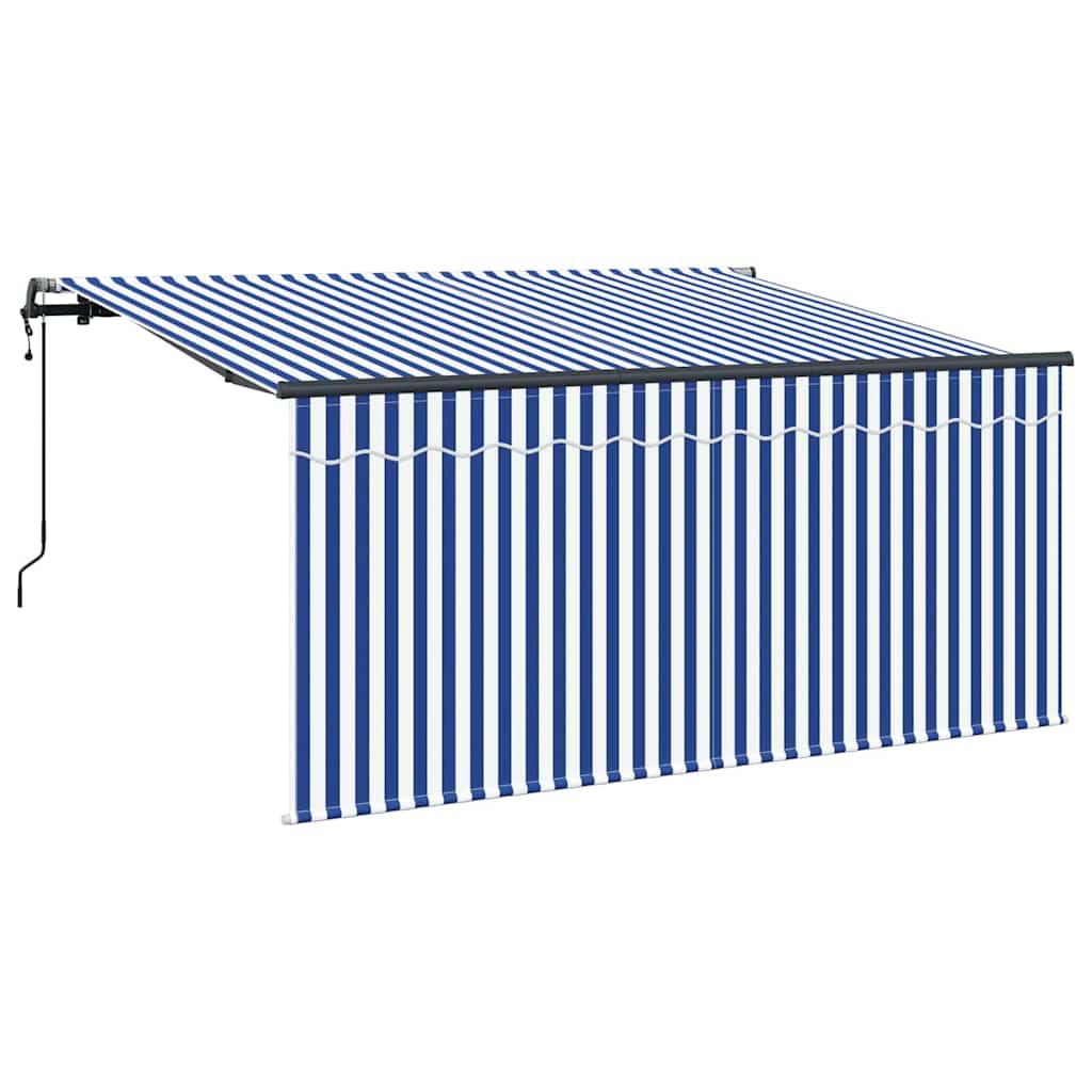 Vidaxl inklapbaar zonnescherm blauw en wit 300 x 200 cm