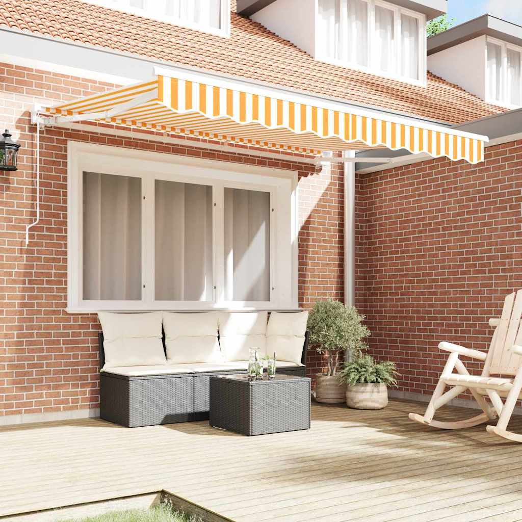 Vidaxl inklapbaar zonnescherm geel en wit 300 x 200 cm