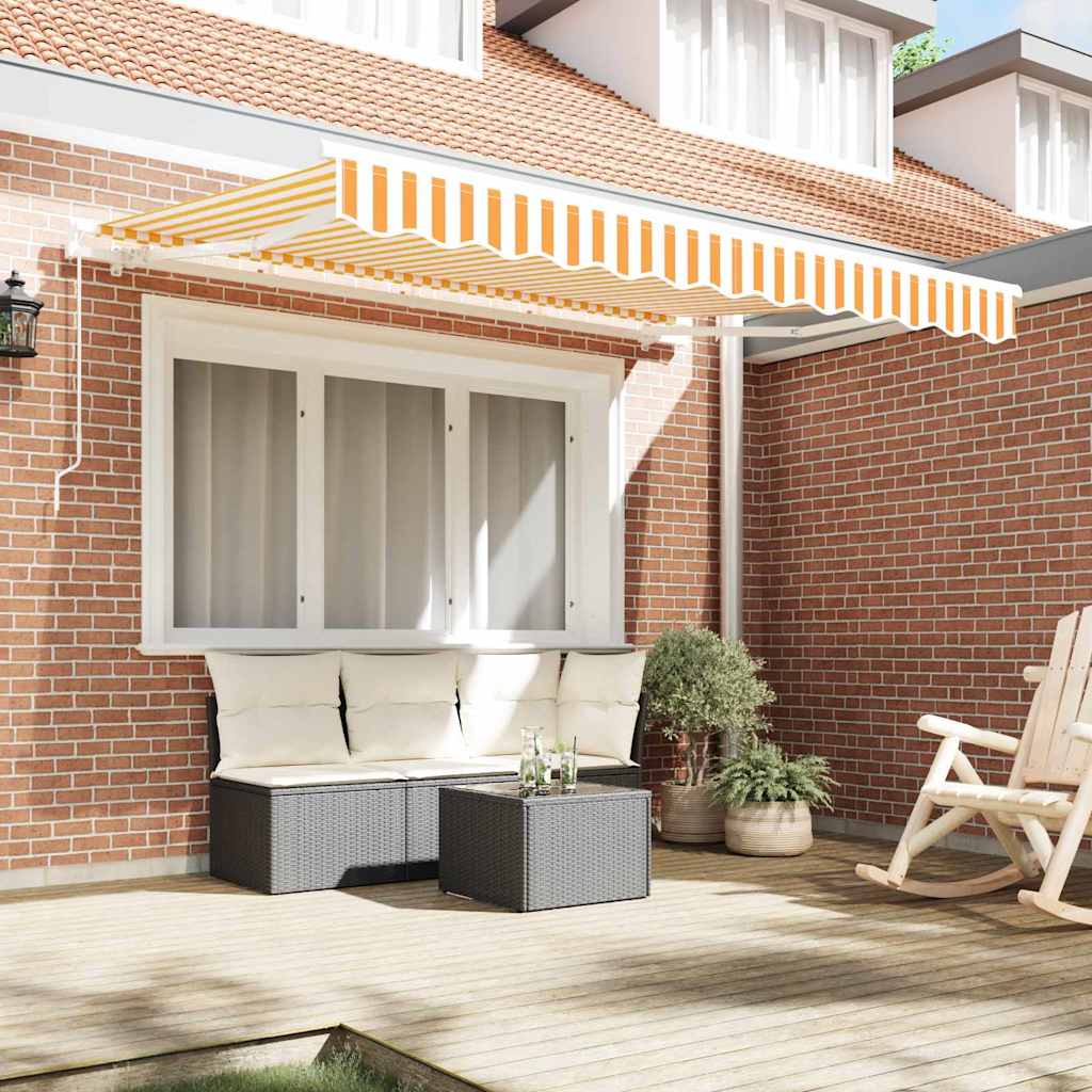 Vidaxl inklapbaar zonnescherm geel 300 x 200 cm stof