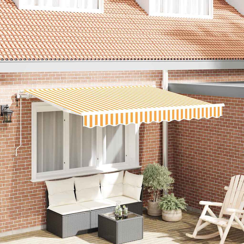 Vidaxl inklapbaar zonnescherm geel 300 x 200 cm stof