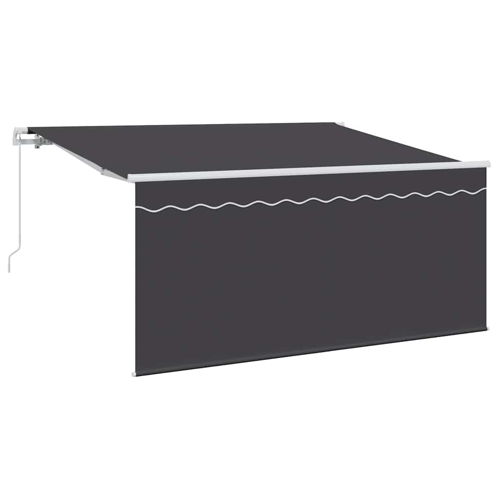 Vidaxl inklapbaar zonnescherm gestreept antraciet 300 x 200 cm stof