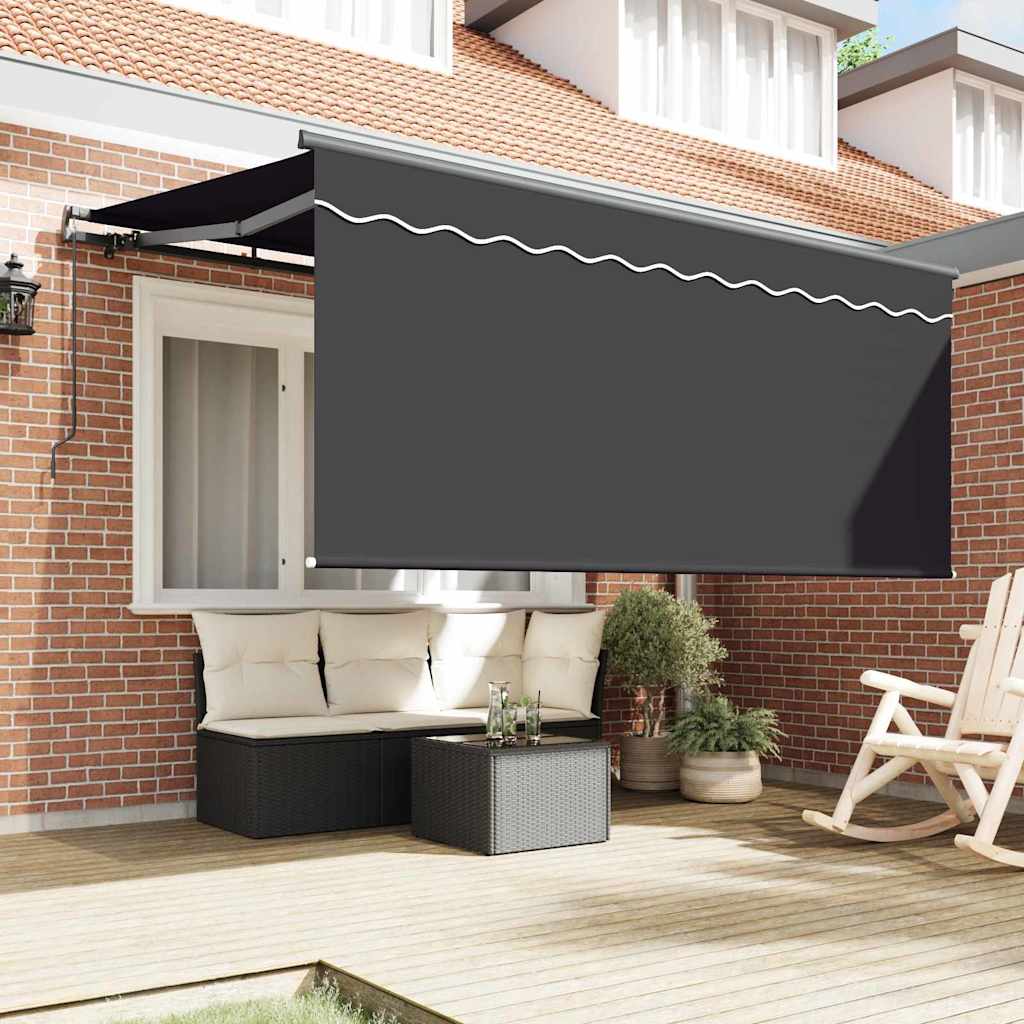 Vidaxl inklapbaar zonnescherm gestreept antraciet 300 x 200 cm stof