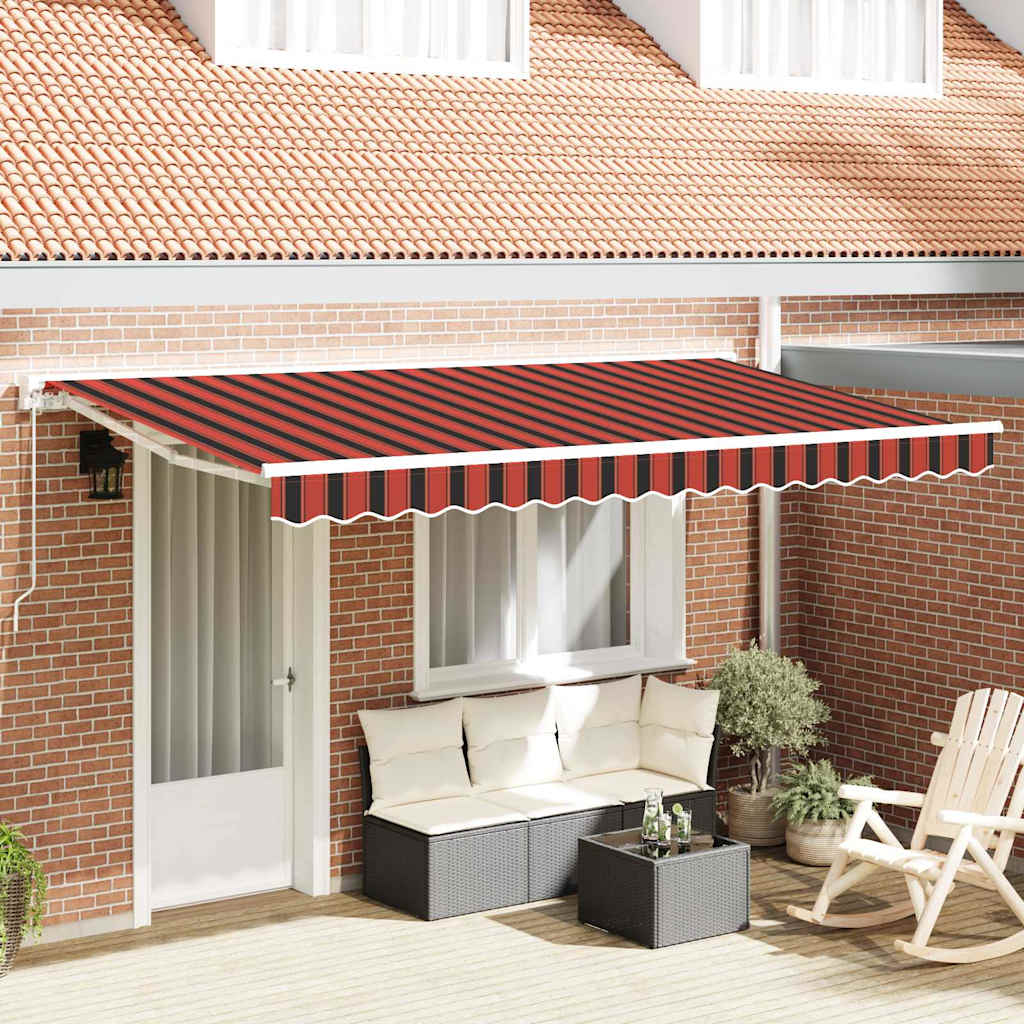 Vidaxl inklapbaar zonnescherm oranje en zwart 350 x 200 cm