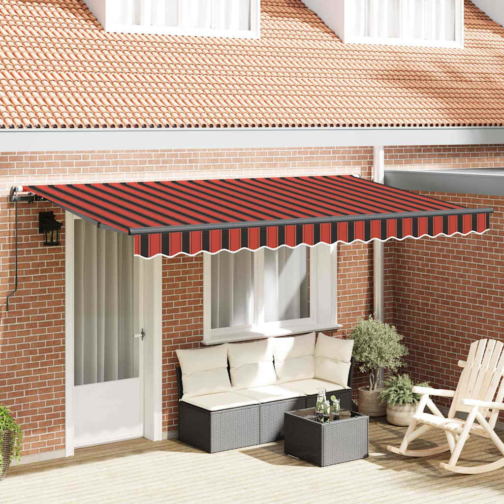 Vidaxl inklapbaar zonnescherm oranje 350 x 200 cm stof