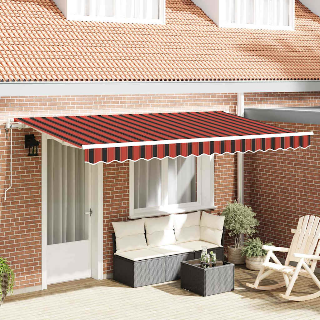Vidaxl inklapbaar zonnescherm oranje 350 x 200 cm stof