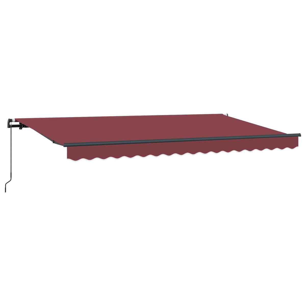 Vidaxl uitschuifbare luifel bordeauxrood 350 x 200 cm stof