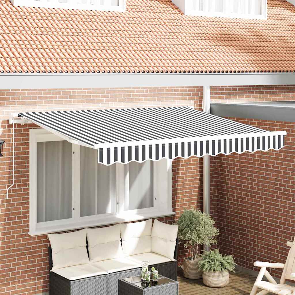 Vidaxl inklapbaar zonnescherm antraciet 350 x 200 cm stof