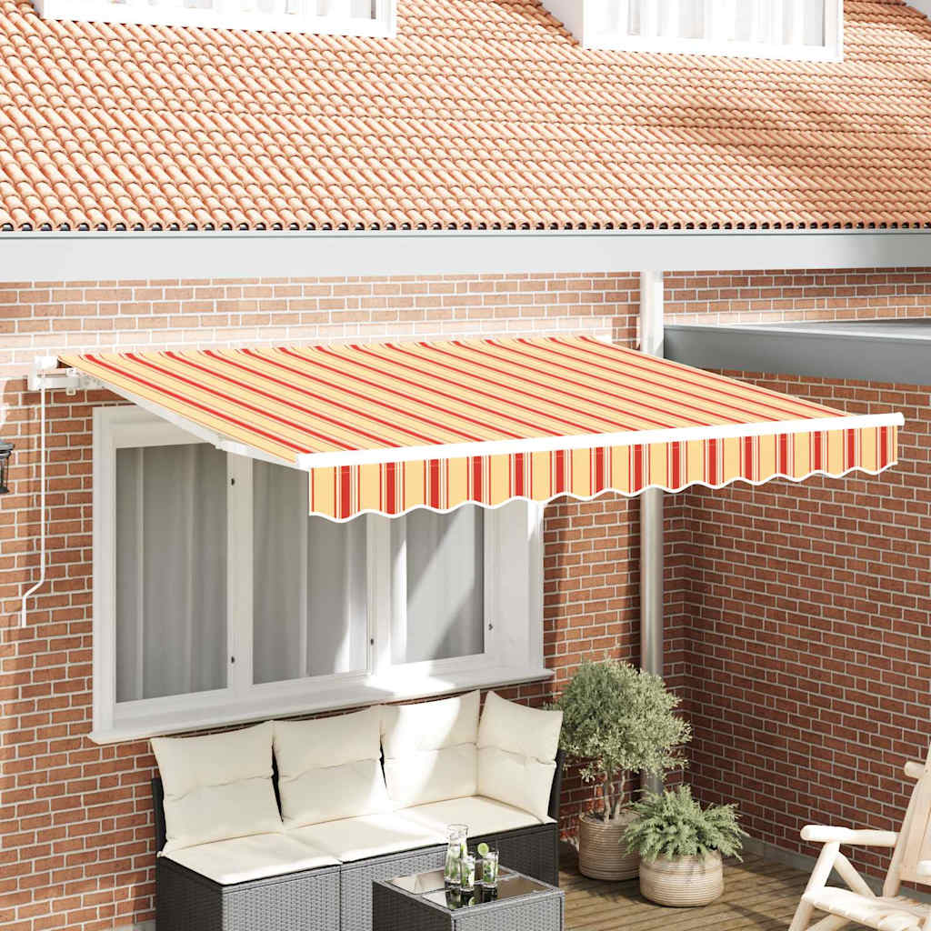 Vidaxl inklapbaar zonnescherm geel 350 x 200 cm stof