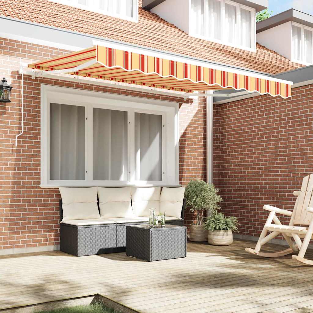 Vidaxl inklapbaar zonnescherm geel 350 x 200 cm stof