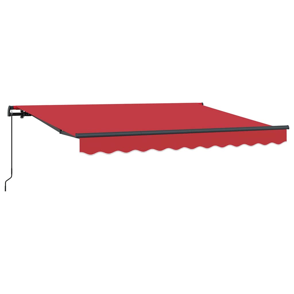 Vidaxl inklapbaar zonnescherm rood 350 x 200 cm stof