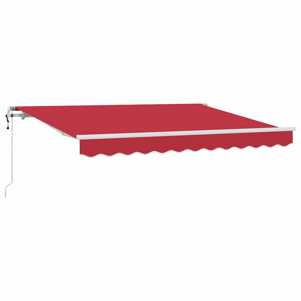 Vidaxl inklapbaar zonnescherm rood 350 x 200 cm stof