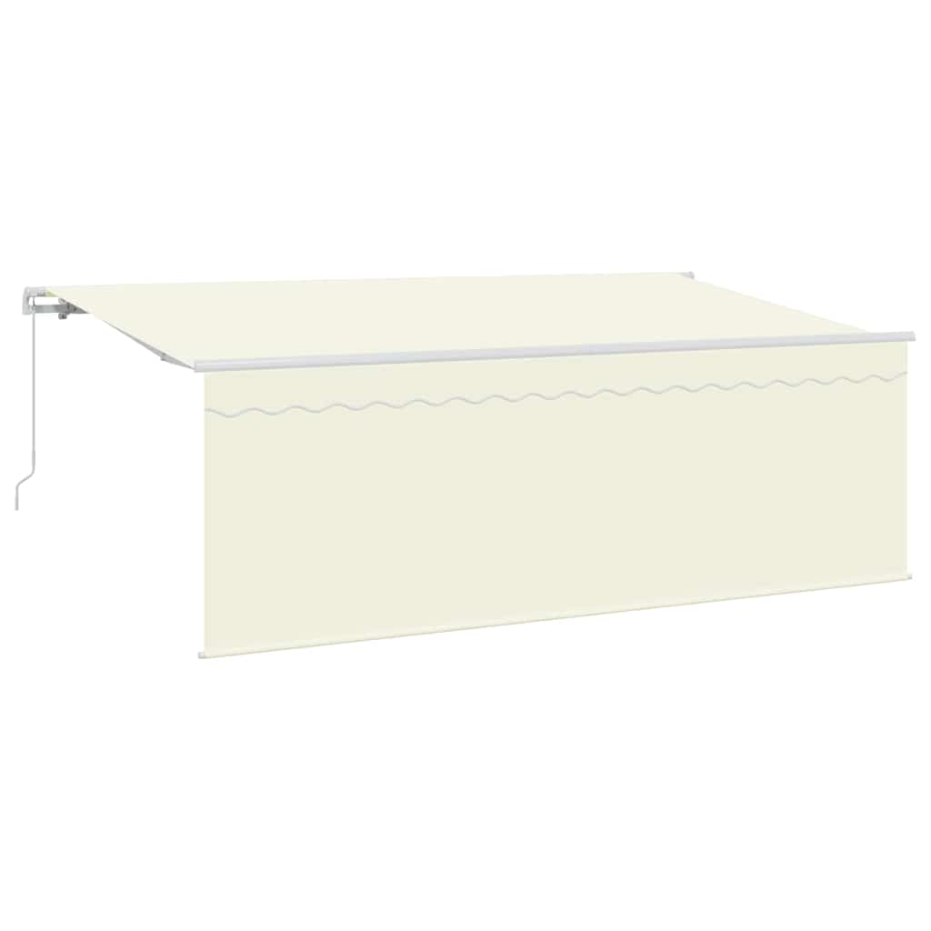 Vidaxl uitschuifbare luifel crème 400 x 200 cm polyester en aluminium