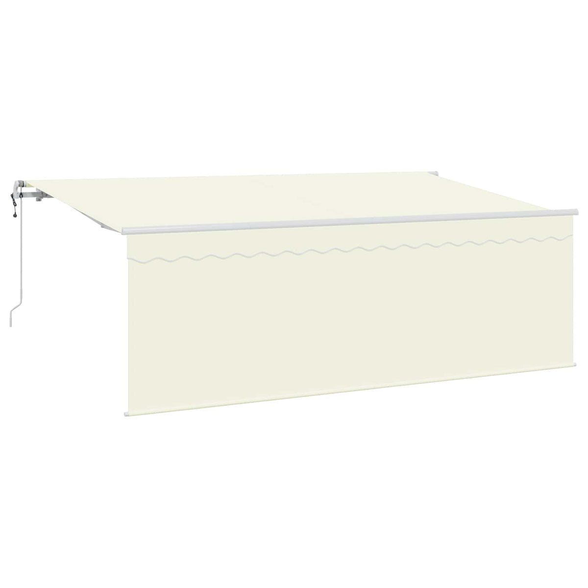 Vidaxl uitschuifbare luifel crème 400 x 200 cm polyester en aluminium