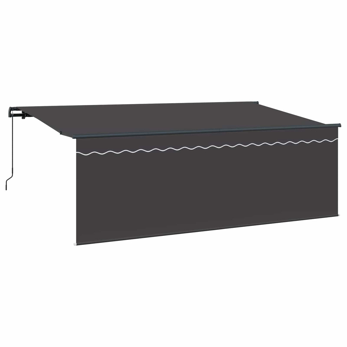 Vidaxl uitschuifbare luifel antraciet 400 x 200 cm