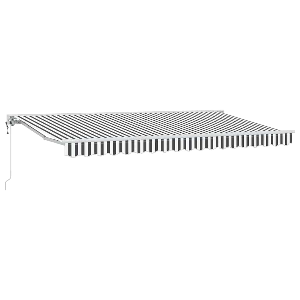 Vidaxl inklapbaar zonnescherm antraciet en wit 400 x 200 cm