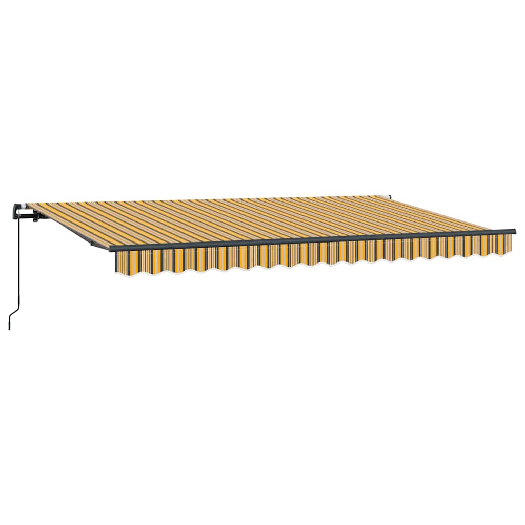 Vidaxl inklapbaar zonnescherm geel 400 x 200 cm stof