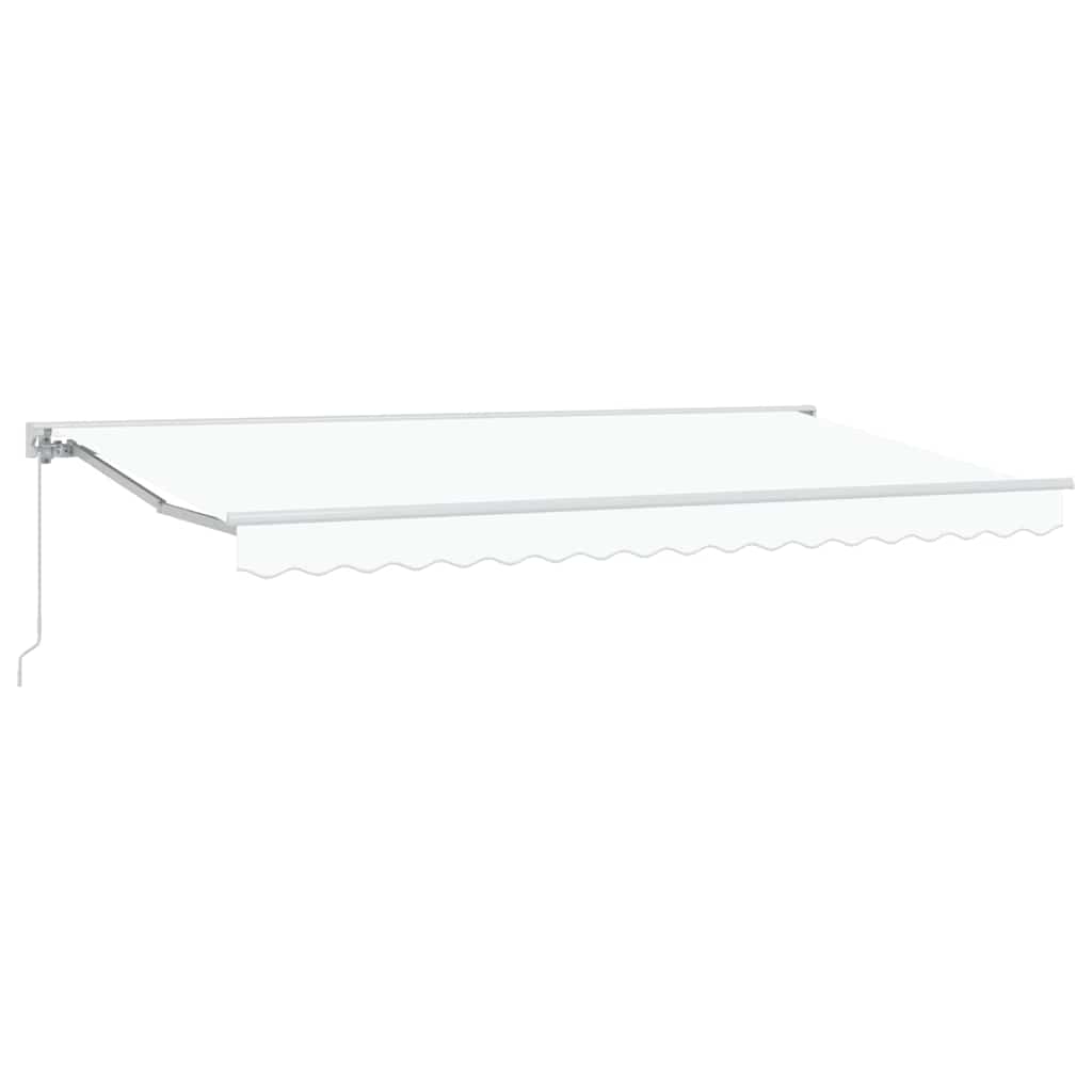 Vidaxl inklapbaar zonnescherm wit 400 x 200 cm polyester en metaal